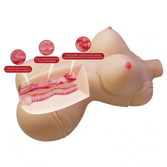 Телесный мастурбатор-торс Diana