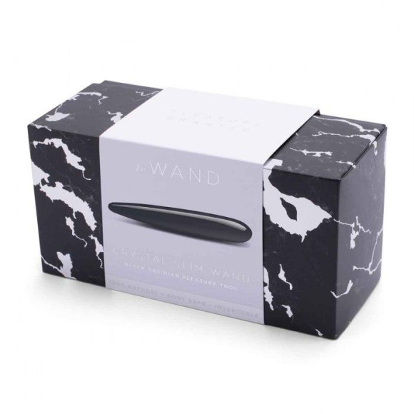 Массажер Le Wand Crystal Slim Wand из черного обсидиана Массажер Le Wand Crystal Slim Wand из черного обсидиана