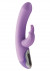 Фиолетовый вибратор NOVA RABBIT с клиторальным зайчиком - 23,5 см.