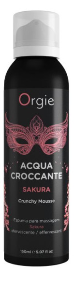 Хрустящая пенка для массажа Orgie Acqua Croccante Sakura с ароматом сакуры - 150 мл. Хрустящая пенка для массажа Orgie Acqua Croccante Sakura с ароматом сакуры - 150 мл.