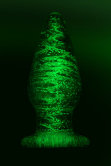 Прозрачная, светящаяся в темноте анальная втулка - 9,8 см. Прозрачная, светящаяся в темноте анальная втулка - 9,8 см.
