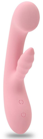 Нежно-розовый вибратор со стимулятором клитора The Unicorn - 21,5 см. Нежно-розовый вибратор со стимулятором клитора The Unicorn - 21,5 см.