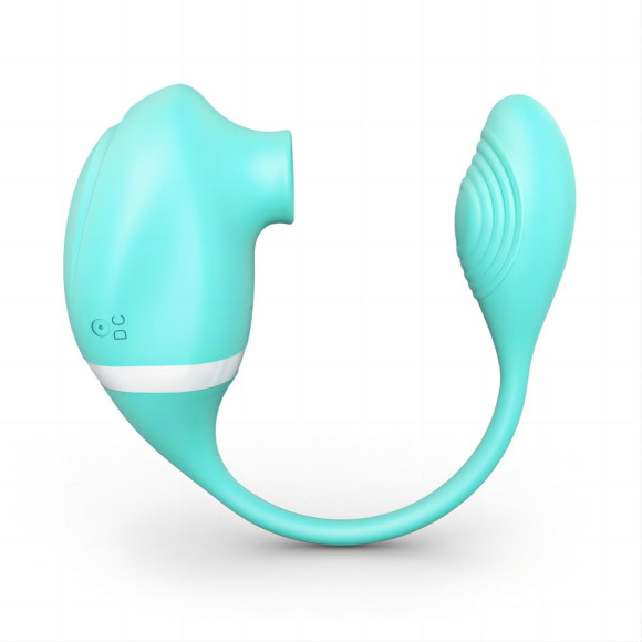 Мятный вакуумный вибростимулятор Tadpole Vibrating Dual Stimulation с виброхвостиком Мятный вакуумный вибростимулятор Tadpole Vibrating Dual Stimulation с виброхвостиком