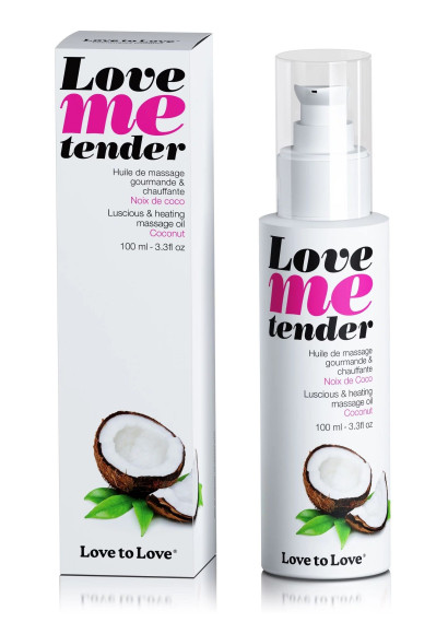 Съедобное согревающее массажное масло Love Me Tender Cocos с ароматом кокоса - 100 мл. Съедобное согревающее массажное масло Love Me Tender Cocos с ароматом кокоса - 100 мл.
