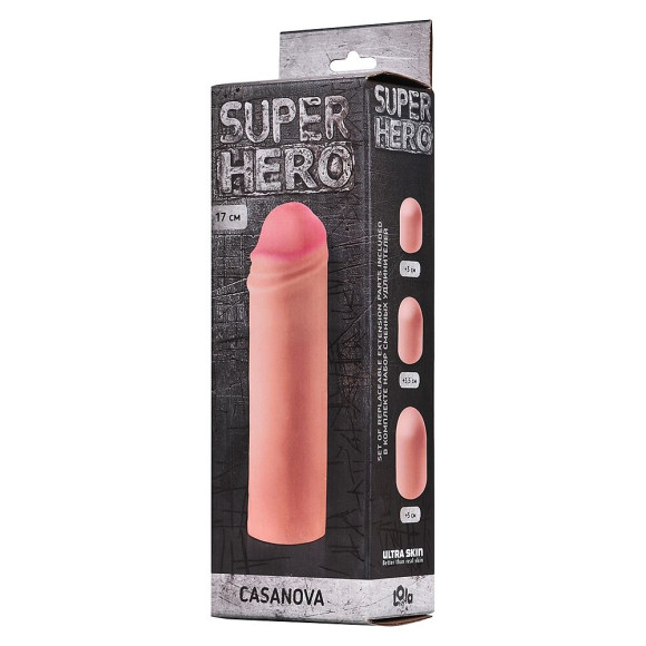 Фаллоудлинитель SUPER HERO Casanova - 18 см. Фаллоудлинитель SUPER HERO Casanova - 18 см.