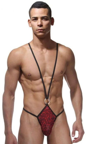 Мужское боди на лямках с открытыми ягодицами Мужское боди на лямках с открытыми ягодицами