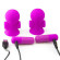Лиловые перезаряжаемые вибростимуляторы для груди Лиловые перезаряжаемые вибростимуляторы для груди