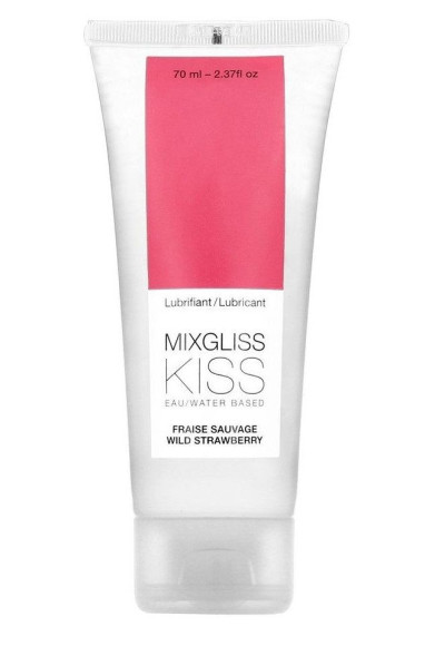 Смазка на водной основе Mixgliss Kiss с ароматом земляники - 70 мл. Смазка на водной основе Mixgliss Kiss с ароматом земляники - 70 мл.