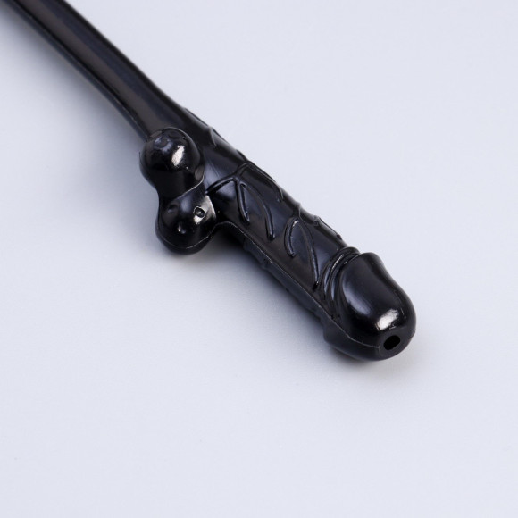 Черные коктейльные трубочки в виде пениса - 5 шт. Черные коктейльные трубочки в виде пениса - 5 шт.