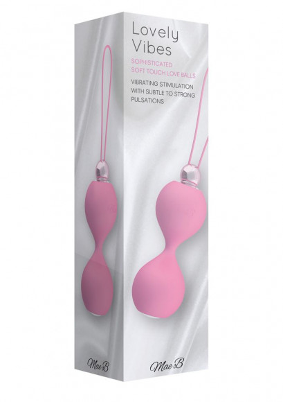 Розовые вагинальные шарики Soft Touch Vibr Love Balls