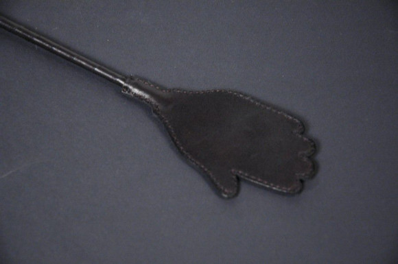 Чёрный стек с ладонью  Стоять-бояться  - 80 см.