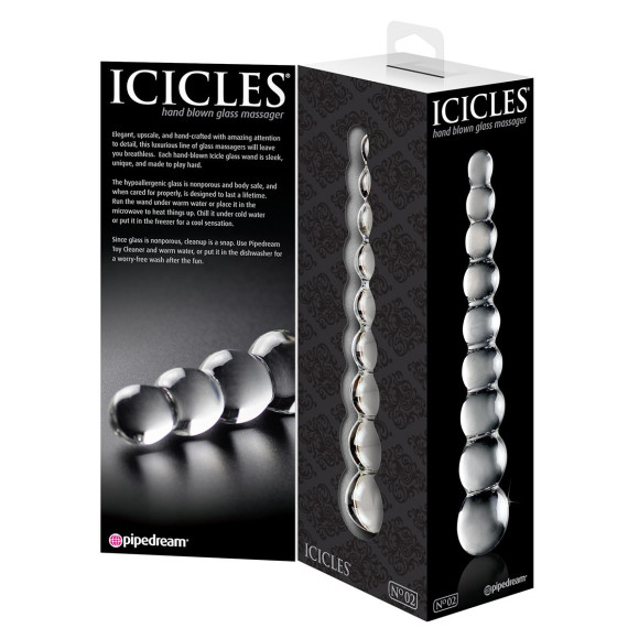 Стеклянная анальная елочка Icicles No.2 - 21,6 см. Стеклянная анальная елочка Icicles No.2 - 21,6 см.