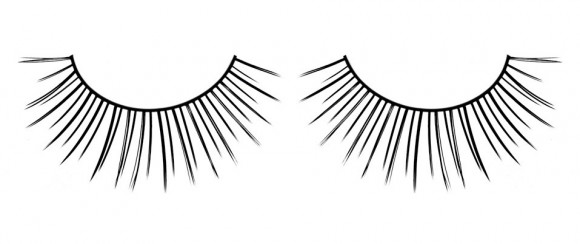 Черные накладные веерообразные ресницы