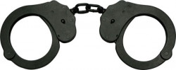 Наручники из темного металла A88B Handcuffs With Chain