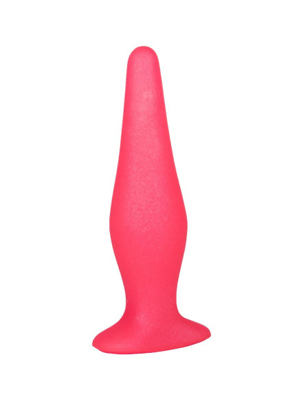 Розовая анальная пробка с узеньким кончиком - 14 см. Розовая анальная пробка с узеньким кончиком - 14 см.