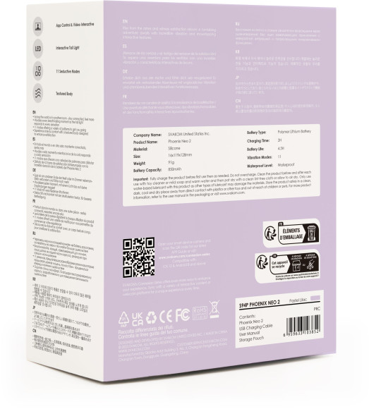 Сиреневый вибромассажер Phoenix Neo 2 Сиреневый вибромассажер Phoenix Neo 2