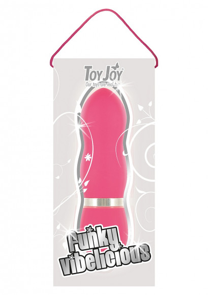 Розовый вибромассажер FUNKY VIBELICIOUS - 11 см.