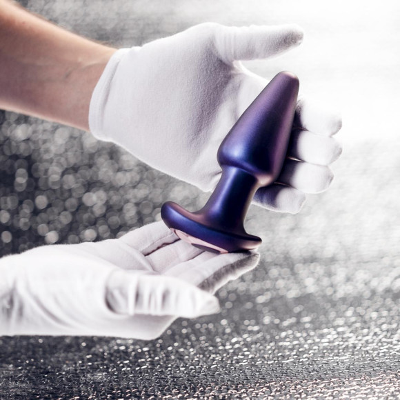 Фиолетовая анальная вибропробка Meteoroid с пультом - 13,9 см. Фиолетовая анальная вибропробка Meteoroid с пультом - 13,9 см.