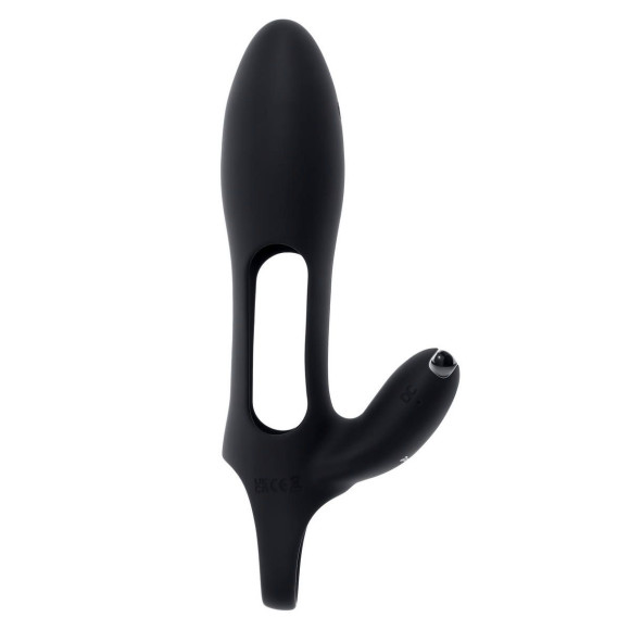 Черная насадка на пенис с вибрацией Nautilus Черная насадка на пенис с вибрацией Nautilus
