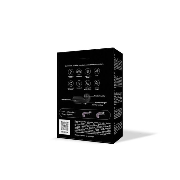 Черный мастурбатор SVibe Evo с вибрацией Черный мастурбатор SVibe Evo с вибрацией