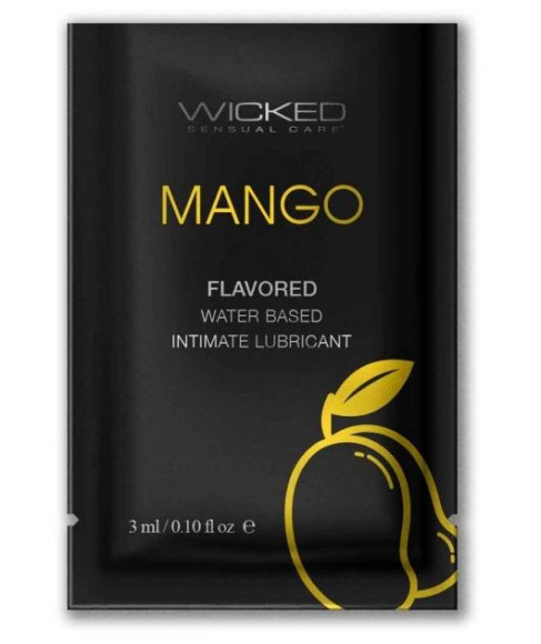 Лубрикант на водной основе с ароматом манго Wicked Aqua Mango - 3 мл. Лубрикант на водной основе с ароматом манго Wicked Aqua Mango - 3 мл.
