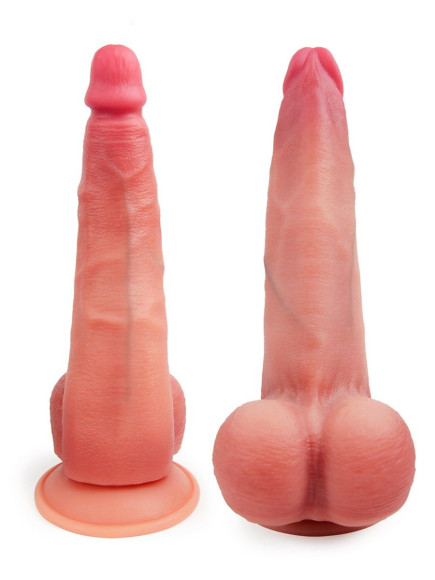 Телесный реалистичный фаллоимитатор с присоской - 30 см. Телесный реалистичный фаллоимитатор с присоской - 30 см.