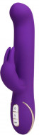 Фиолетовый вибратор со стимулятором клитора - 22 см.
