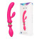 Розовый двусторонний вибромассажёр с клиторальным отростком - 30 см. Розовый двусторонний вибромассажёр с клиторальным отростком - 30 см.