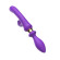 Фиолетовый двусторонний вибромассажёр с клиторальным отростком - 30 см. Фиолетовый двусторонний вибромассажёр с клиторальным отростком - 30 см.