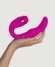Ярко-розовый вибромассажёр зоны G с вакуумным клиторальным стимулятором My G - 17,4 см. Ярко-розовый вибромассажёр зоны G с вакуумным клиторальным стимулятором My G - 17,4 см.