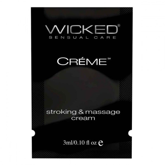 Крем для массажа и мастурбации Wicked Stroking and Massage Creme - 3 мл. Крем для массажа и мастурбации Wicked Stroking and Massage Creme - 3 мл.