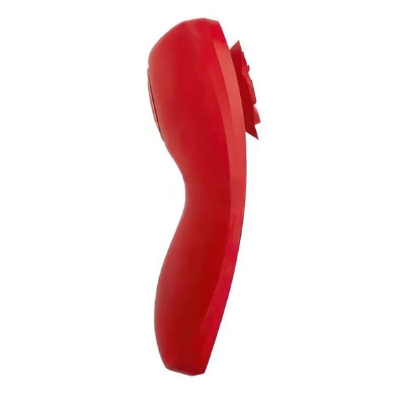 Красный вибратор в трусики Funtown Caleo с магнитным держателем-розой Красный вибратор в трусики Funtown Caleo с магнитным держателем-розой
