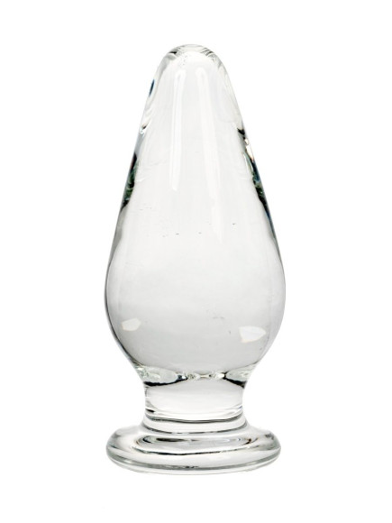 Прозрачный анальный плаг из стекла - 10,7 см. Прозрачный анальный плаг из стекла - 10,7 см.
