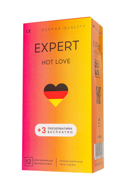 Презервативы EXPERT Hot Love с разогревающим эффектом - 12 шт.(+3 в подарок) Презервативы EXPERT Hot Love с разогревающим эффектом - 12 шт.(+3 в подарок)