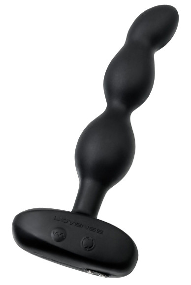 Черный анальный стимулятор с вибрацией и вращением Ridge - 17,2 см. Черный анальный стимулятор с вибрацией и вращением Ridge - 17,2 см.