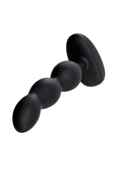 Черный анальный стимулятор с вибрацией и вращением Ridge - 17,2 см. Черный анальный стимулятор с вибрацией и вращением Ridge - 17,2 см.