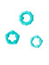 Набор из 3 бирюзовых рельефных эрекционных колец Набор из 3 бирюзовых рельефных эрекционных колец