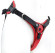 Красно-черный женский пояс с 2 способами крепления насадок Красно-черный женский пояс с 2 способами крепления насадок