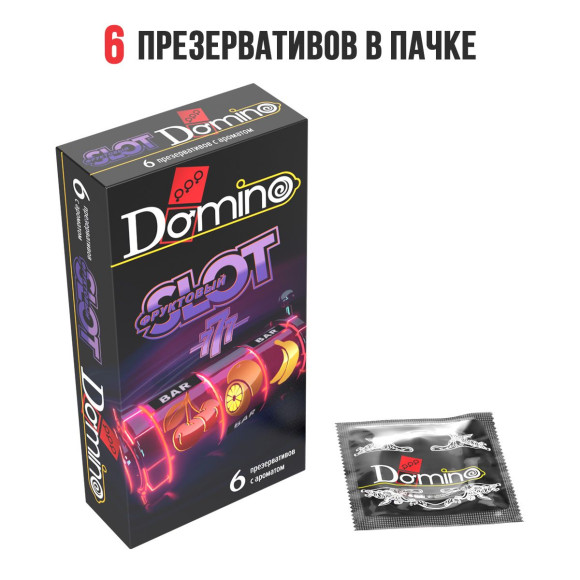 Ароматизированные презервативы DOMINO  Фруктовый слот  - 6 шт.