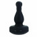 Чёрная пробка с вибрацией 10-Function Flexi Risquе Ripples 