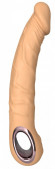 Телесный силиконовый вибратор-реалистик - 22 см.