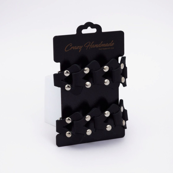 Черные кожаные оковы из звеньев Черные кожаные оковы из звеньев