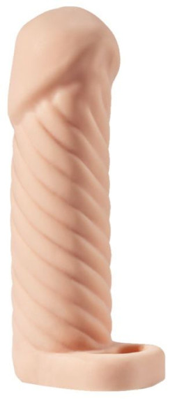 Телесная насадка-удлинитель KLEON с кольцом - 15 см. Телесная насадка-удлинитель KLEON с кольцом - 15 см.