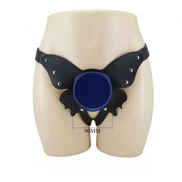 Поясной страпон Wells: трусики в форме бабочки и фаллоимитатор-насадка