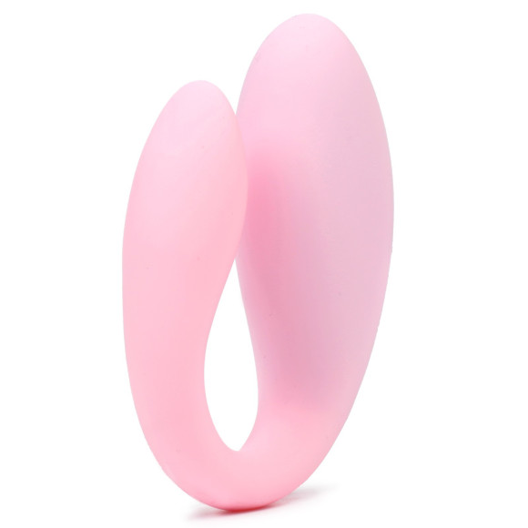 Нежно-розовый вибратор для пар с пультом ДУ Нежно-розовый вибратор для пар с пультом ДУ
