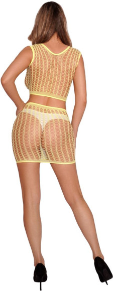 Яркий сетчатый комплект: топ и юбка Яркий сетчатый комплект: топ и юбка