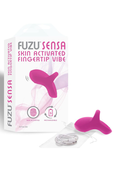 Розовый сенсорный вибромассажёр на палец Fuzu Sensa Розовый сенсорный вибромассажёр на палец Fuzu Sensa