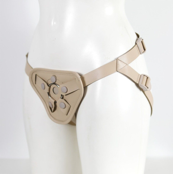 Бежевый пояс с двумя типами крепления насадок Бежевый пояс с двумя типами крепления насадок