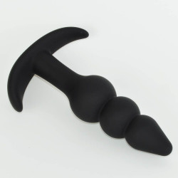 Черная силиконовая анальная пробка - 12,5 см. Черная силиконовая анальная пробка - 12,5 см.