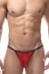 Красные сексуальные трусы-слипы с контрастным кантом Красные сексуальные трусы-слипы с контрастным кантом